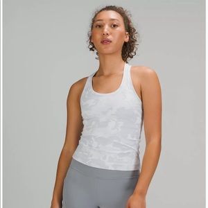 LULULEMON White Camo Racerback Tank Top